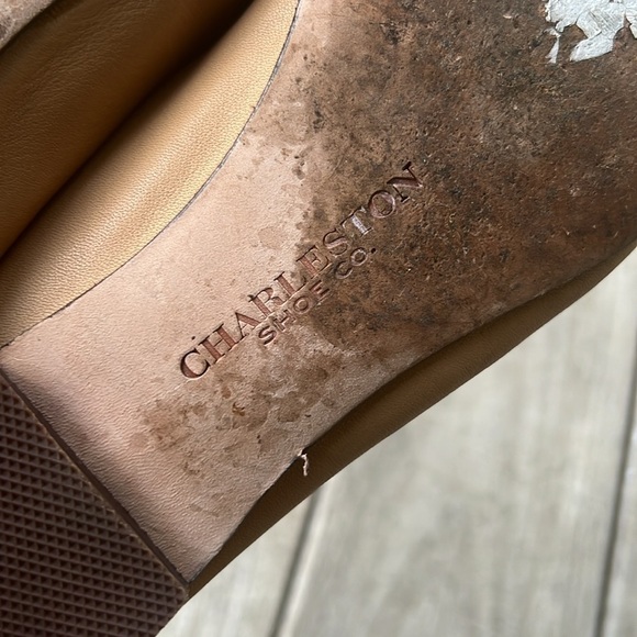 Charleston Shoe Co Women's Tan Leather Ballet Flats Size 6 Made in Mexico - Picture 4 of 9